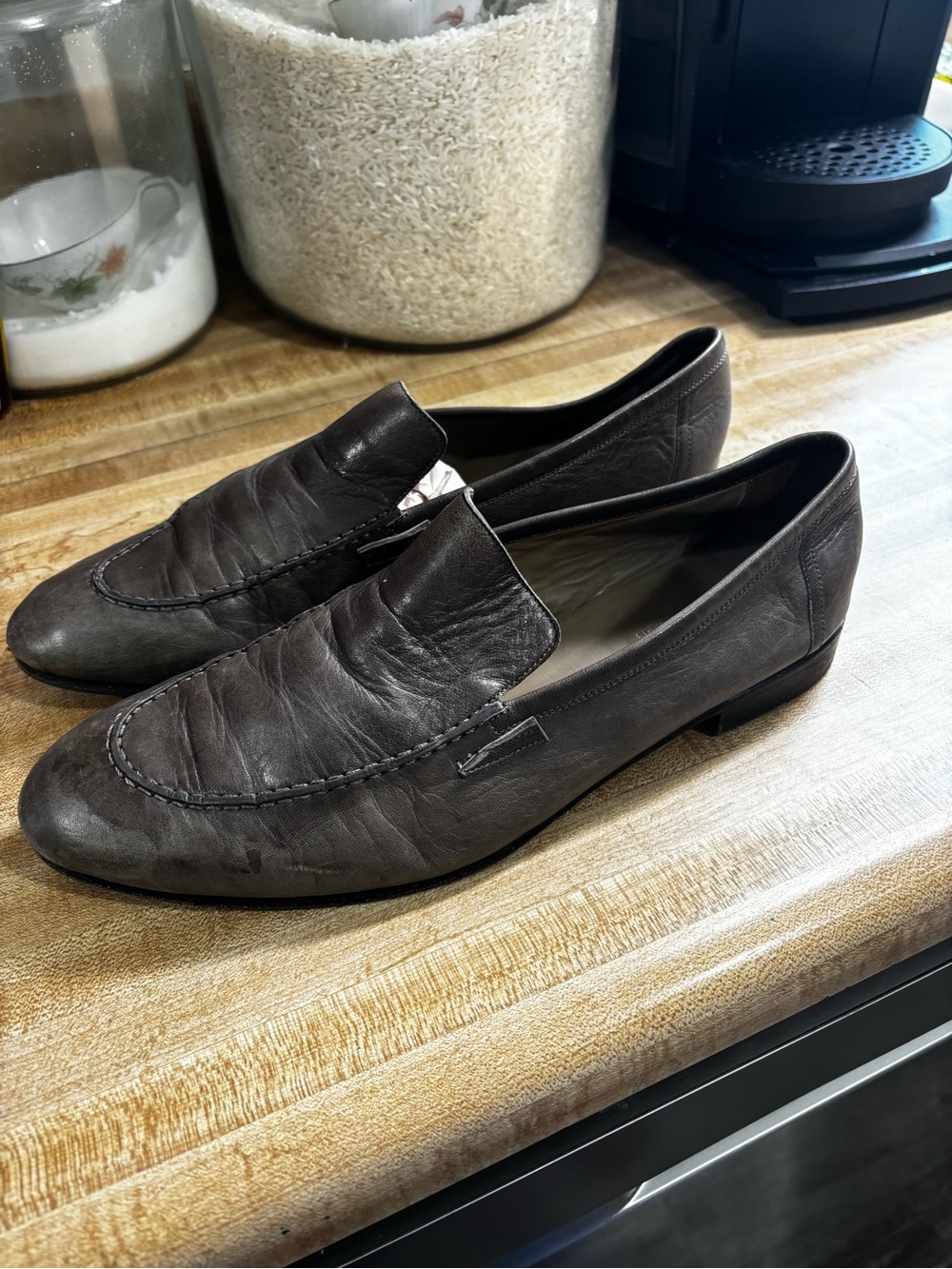 Hermes Dark Brown Leather Penny Loafers